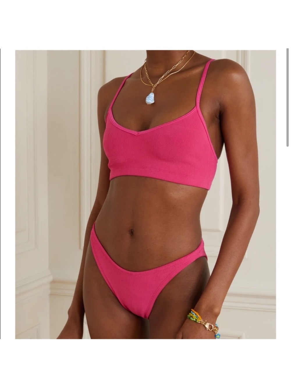 Hunza G Raspberry Pink Virginia Bikini Set OS